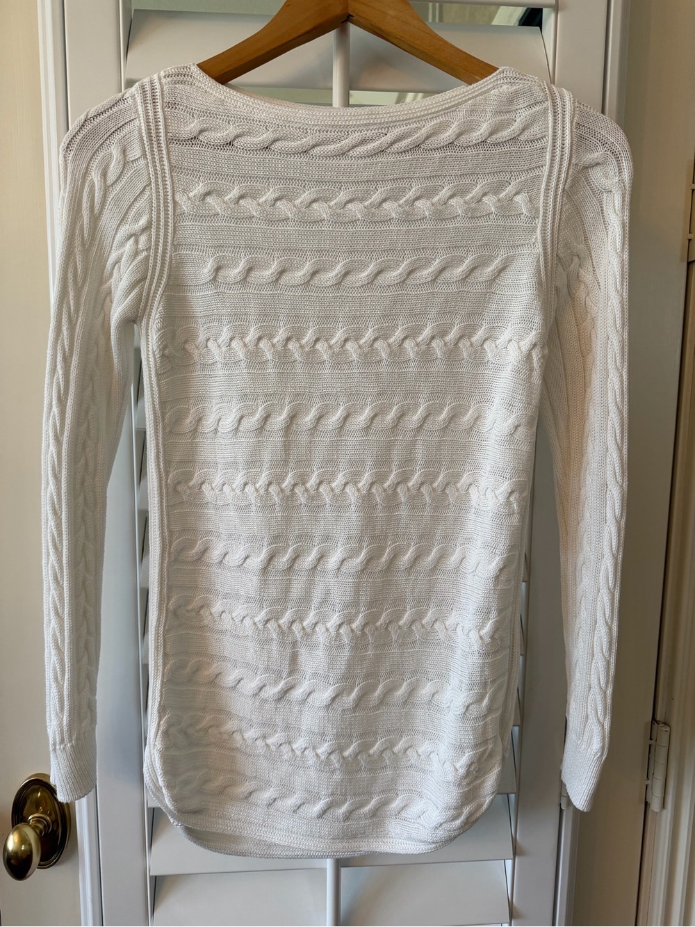 Ralph Lauren White Cable Knit Women's Sweater